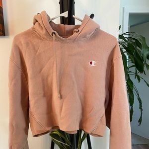 Super cute and comfy cropped champion hoodie!Goes perfect with jeans and shorts